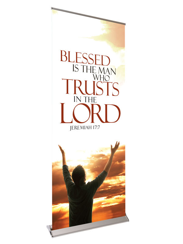 Retractable Banner with Stand Words of Hope Trusts in the Lord