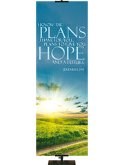 Words of Hope I Know the Plans - Year Round Banners - PraiseBanners
