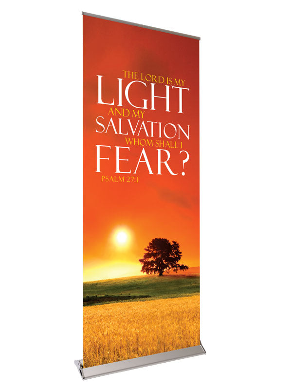 Retractable Banner with Stand Words of Hope The Lord is My Light