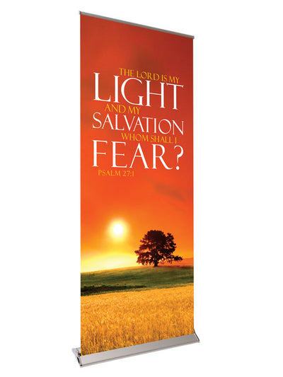 Retractable Banner with Stand Words of Hope The Lord is My Light - Year Round Banners - PraiseBanners
