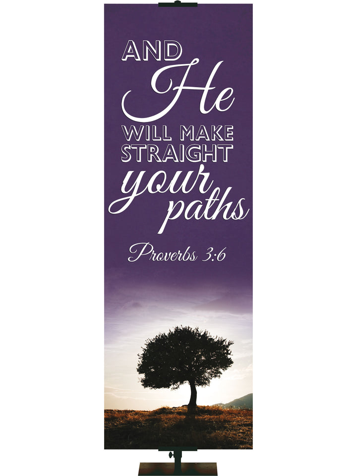 Words of Wisdom Straight Paths - Year Round Banners - PraiseBanners