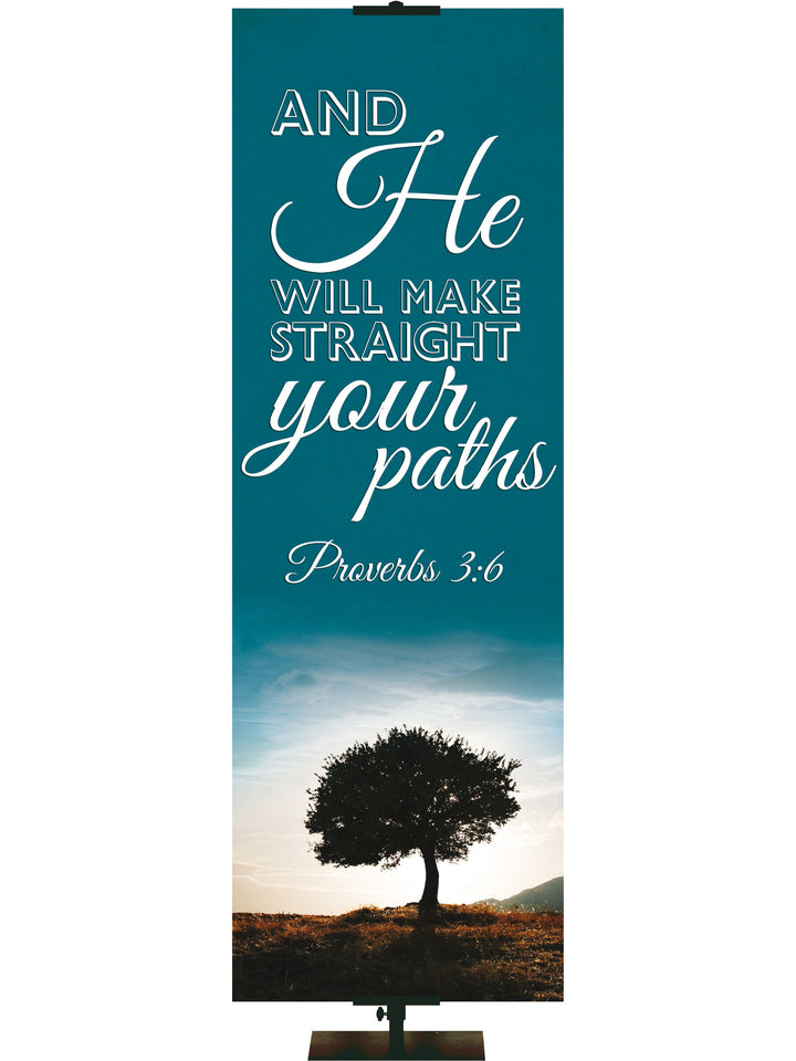Words of Wisdom Straight Paths - Year Round Banners - PraiseBanners