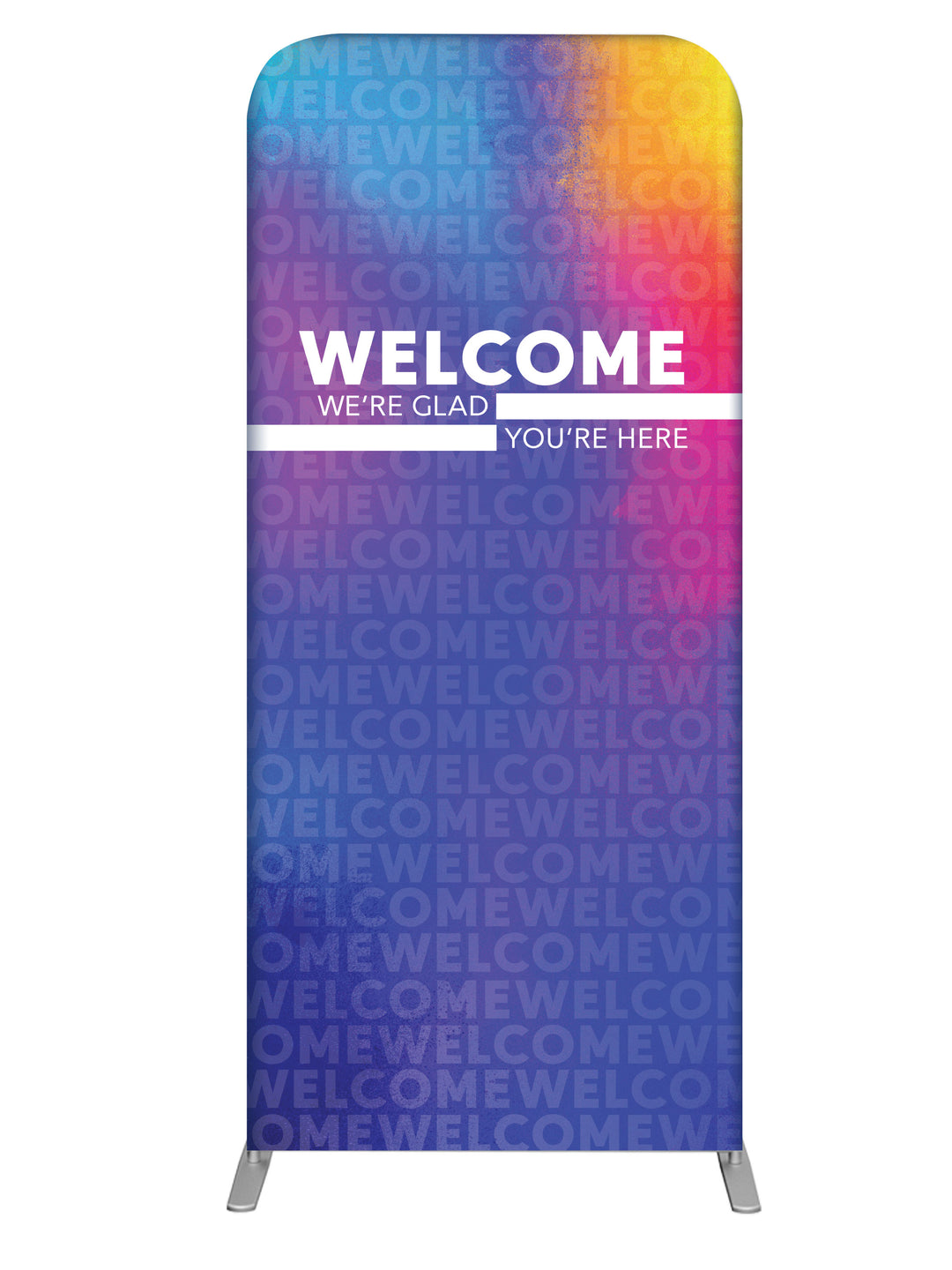 Purple Wash Design Welcome Tube Display and Sleeve Banner Set