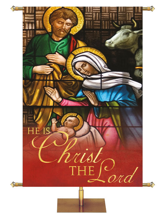 Stained Glass Christmas Christ The Lord