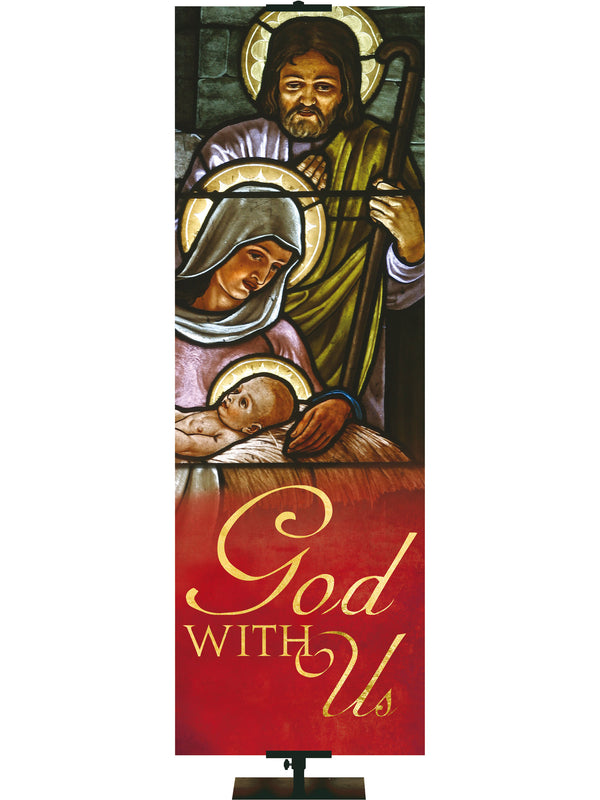 Vidrieras Navidad Dios con nosotros