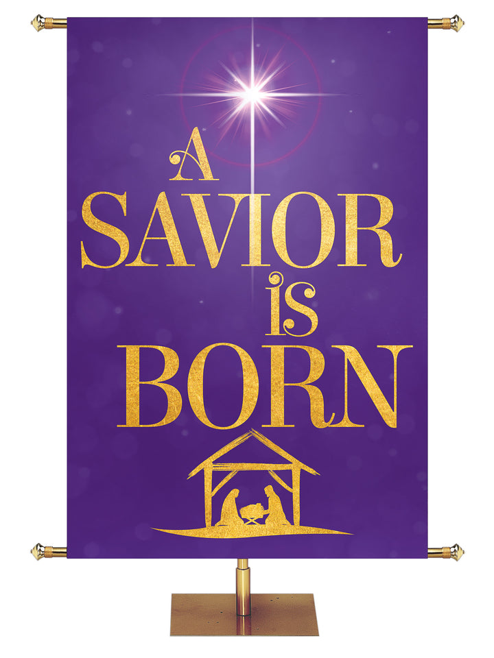 Good Tidings A Savior is Born - Christmas Banners - PraiseBanners