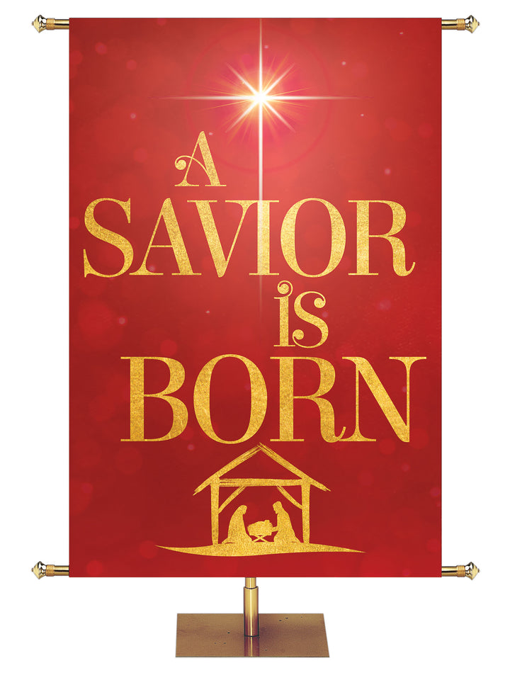 Good Tidings A Savior is Born - Christmas Banners - PraiseBanners