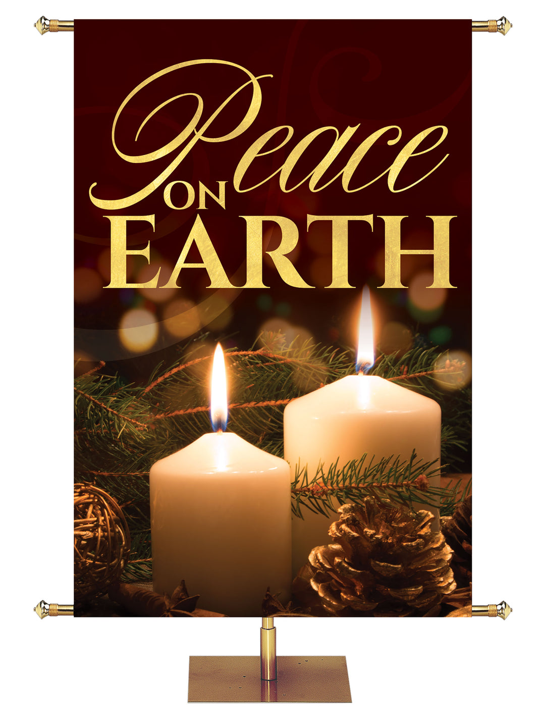 Light of Christmas Peace on Earth - Christmas Banners - PraiseBanners