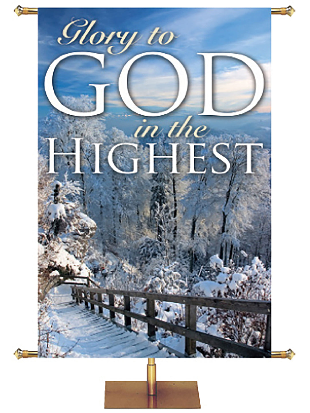 Winterscape Collection Glory to God - Christmas Banners - PraiseBanners