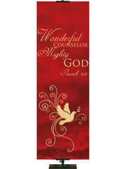 Christmas Foil Wonderful Counselor - Christmas Banners - PraiseBanners