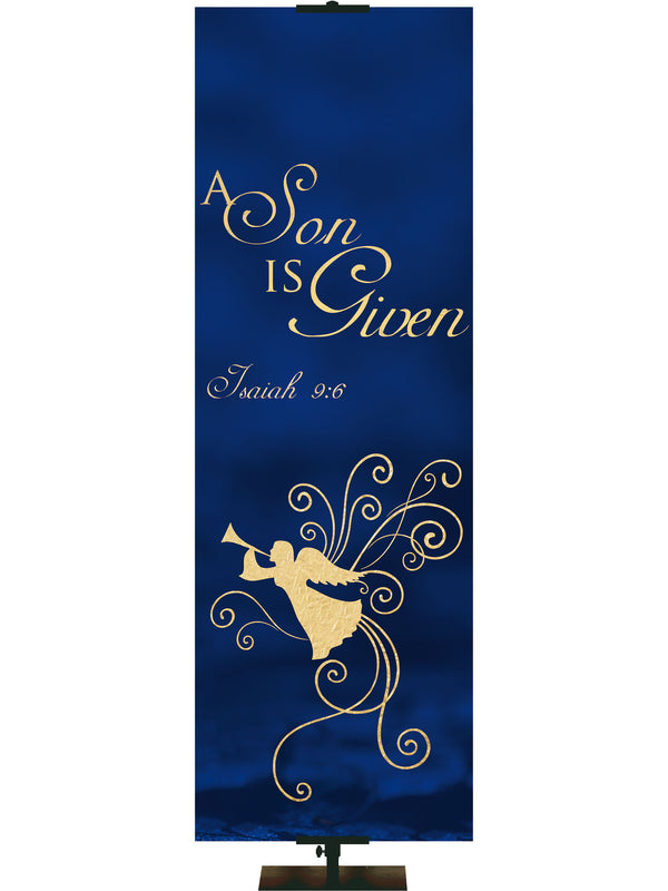 A Son is Given Christmas Foil Banner