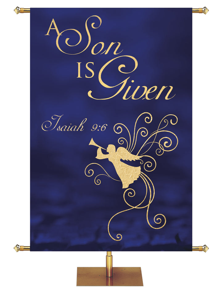 Christmas Foil A Son is Given - Christmas Banners - PraiseBanners