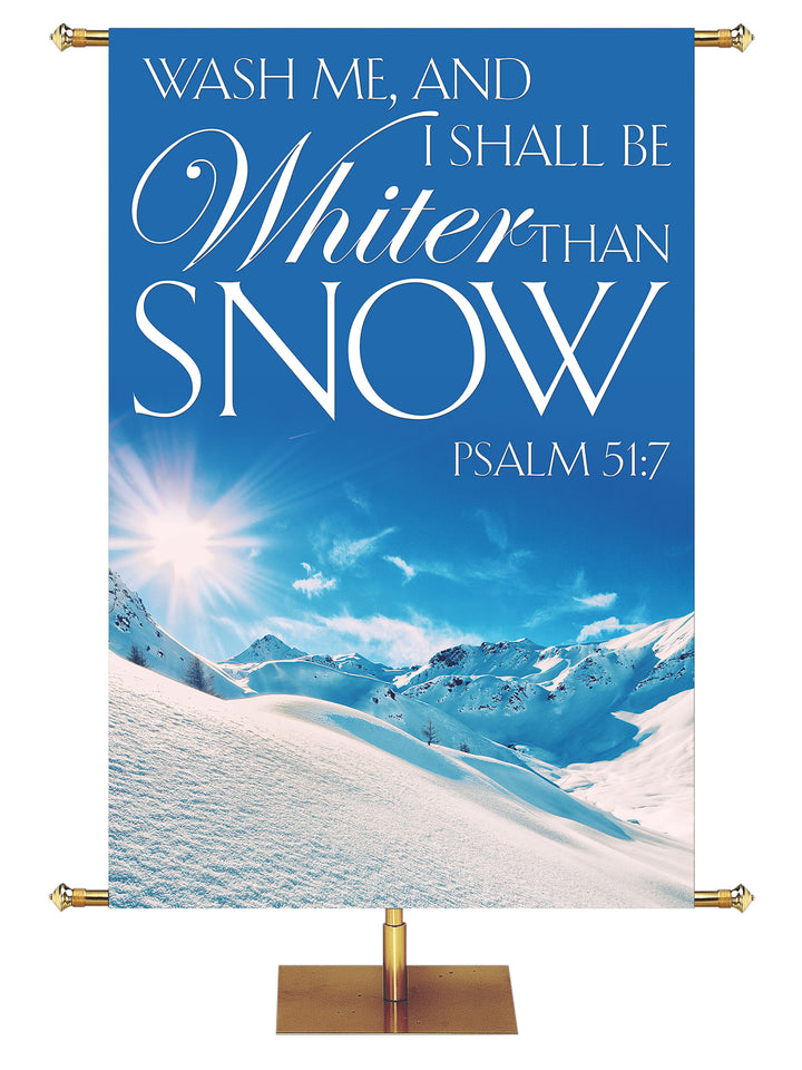 Portraits of Sacred Winter Whiter Than Snow B - Christmas Banners - PraiseBanners
