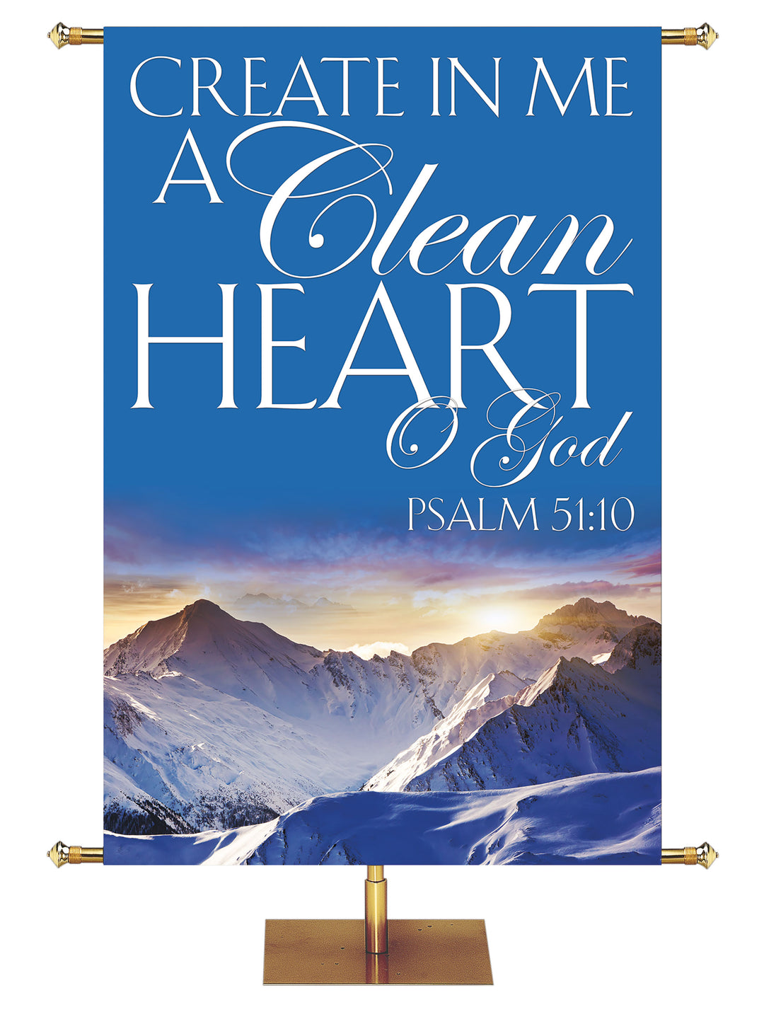 Portraits of Sacred Winter Create In Me a Clean Heart C - Christmas Banners - PraiseBanners