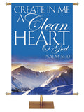 Portraits of Sacred Winter Create In Me a Clean Heart C - Christmas Banners - PraiseBanners