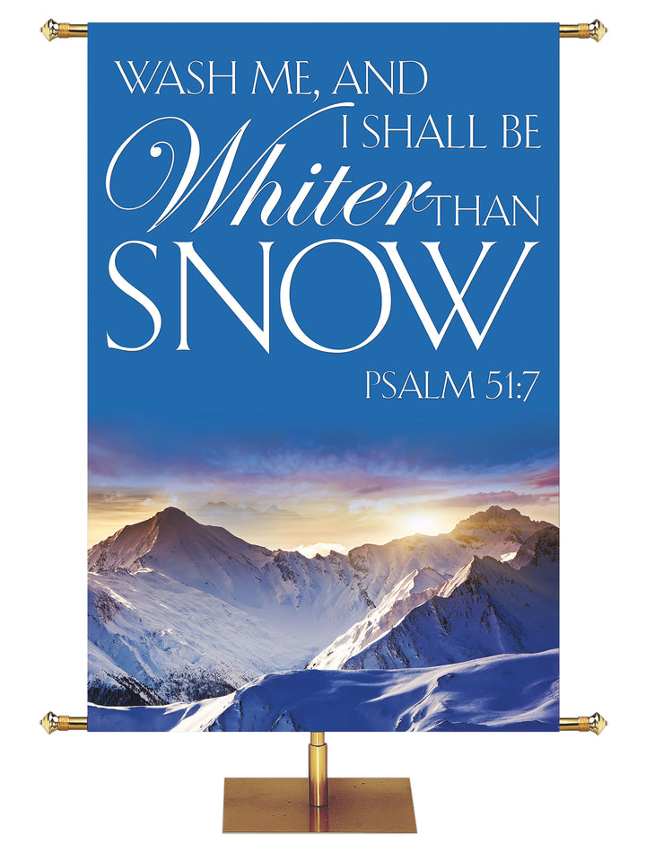 Portraits of Sacred Winter Whiter Than Snow C - Christmas Banners - PraiseBanners