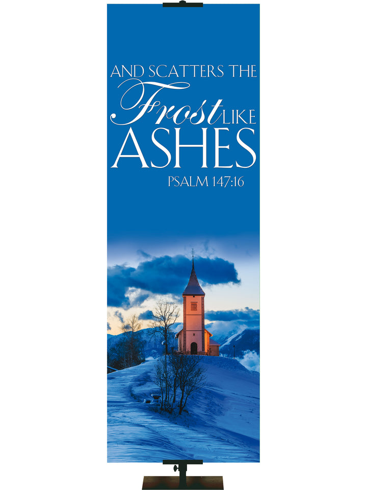 Portraits of Sacred Winter Frost like Ashes E - Christmas Banners - PraiseBanners