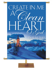 Portraits of Sacred Winter Create In Me a Clean Heart E - Christmas Banners - PraiseBanners