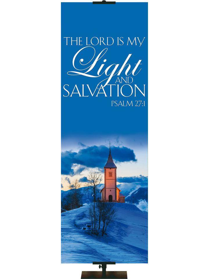 Portraits of Sacred Winter The Lord is My Light E - Christmas Banners - PraiseBanners