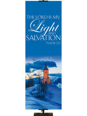 Portraits of Sacred Winter The Lord is My Light E - Christmas Banners - PraiseBanners