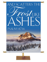 Portraits of Sacred Winter Frost like Ashes F - Christmas Banners - PraiseBanners