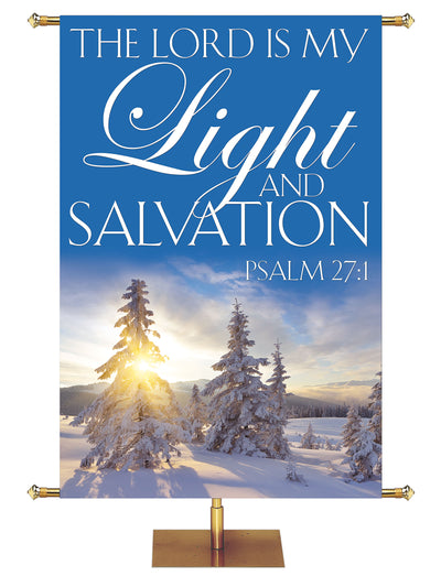Portraits of Sacred Winter The Lord is My Light G - Christmas Banners - PraiseBanners