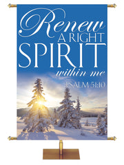 Portraits of Sacred Winter Renew A Right Spirit G - Christmas Banners - PraiseBanners