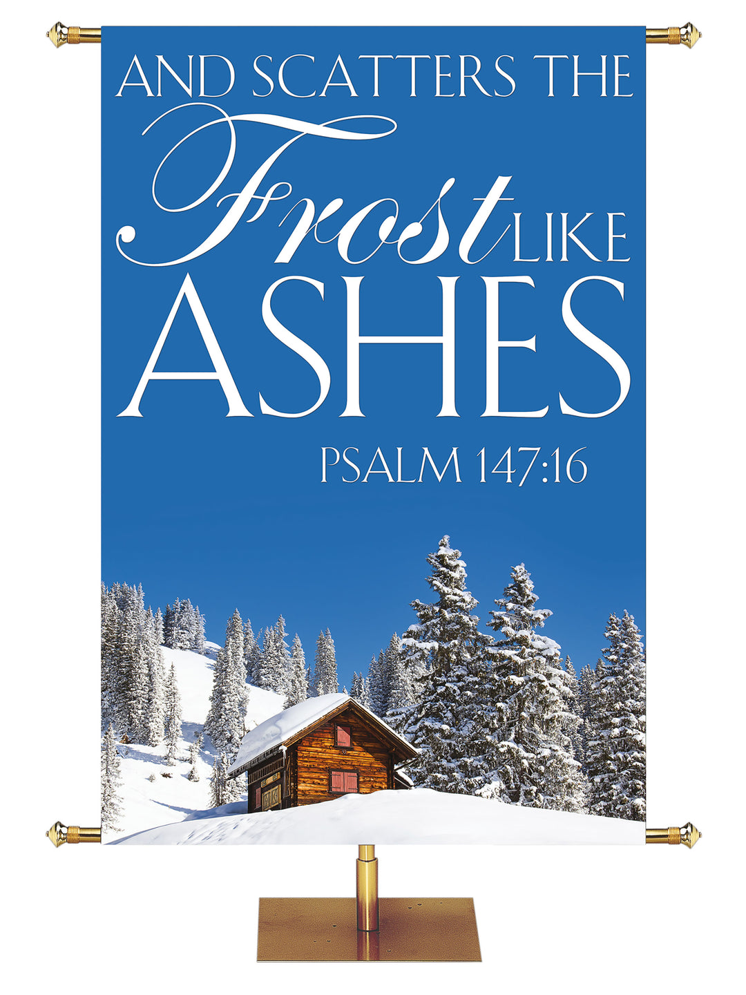 Portraits of Sacred Winter Frost like Ashes H - Christmas Banners - PraiseBanners