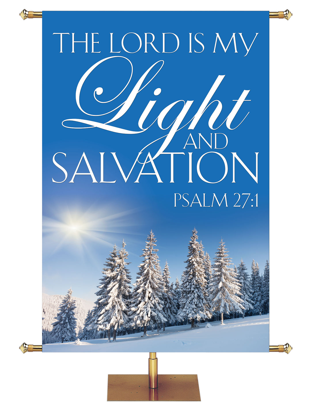 Portraits of Sacred Winter The Lord is My Light - Christmas Banners - PraiseBanners
