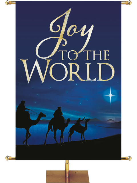 Silent Night Silhouettes Joy to the World - Christmas Banners - PraiseBanners