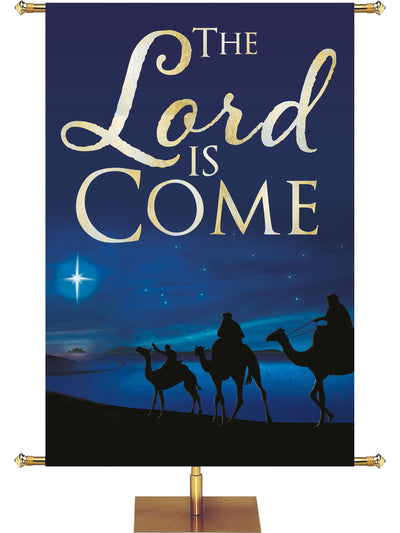Silent Night Silhouettes Lord Is Come - Christmas Banners - PraiseBanners