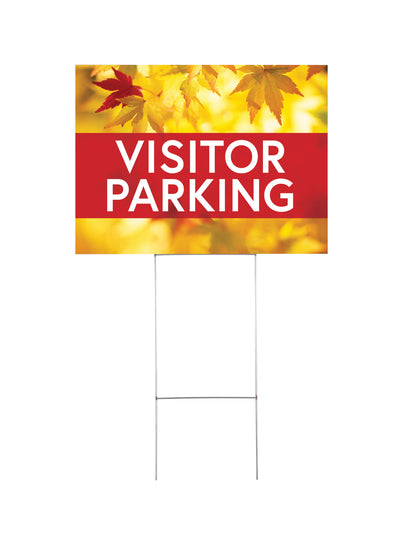 Custom Church Yard Signs Autumn Visitor Parking Design