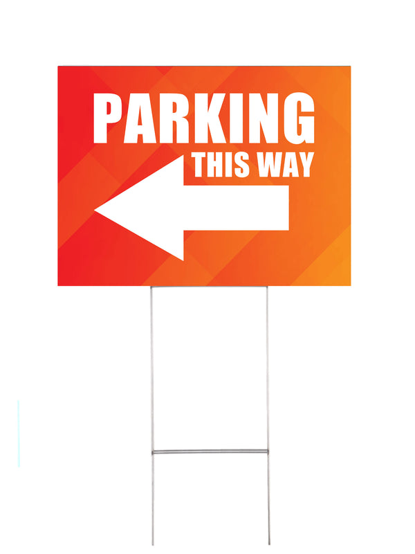 Orange Gradient Design Yard Signs - Set of 10