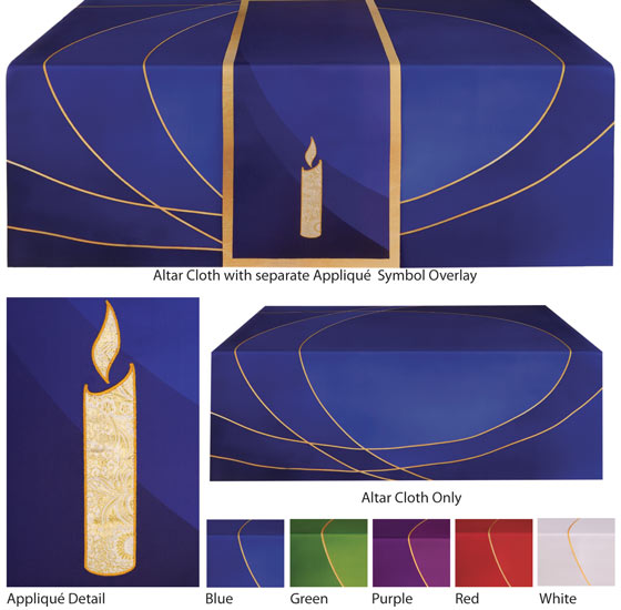 Candle Altar Frontal Cloth Applique Overlay
